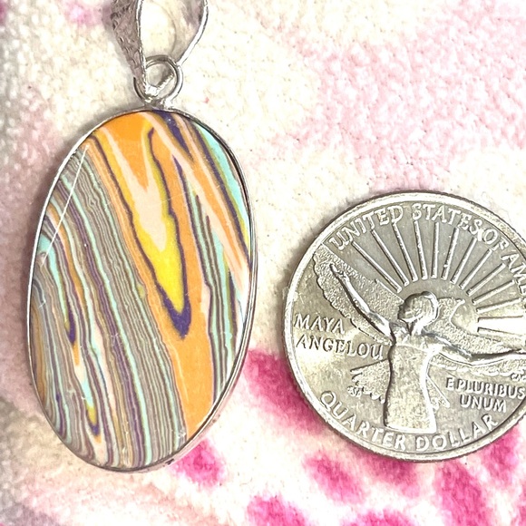 Copper ruby zoisite pendants sterling silver plated U Pick! artisan - Picture 4 of 17